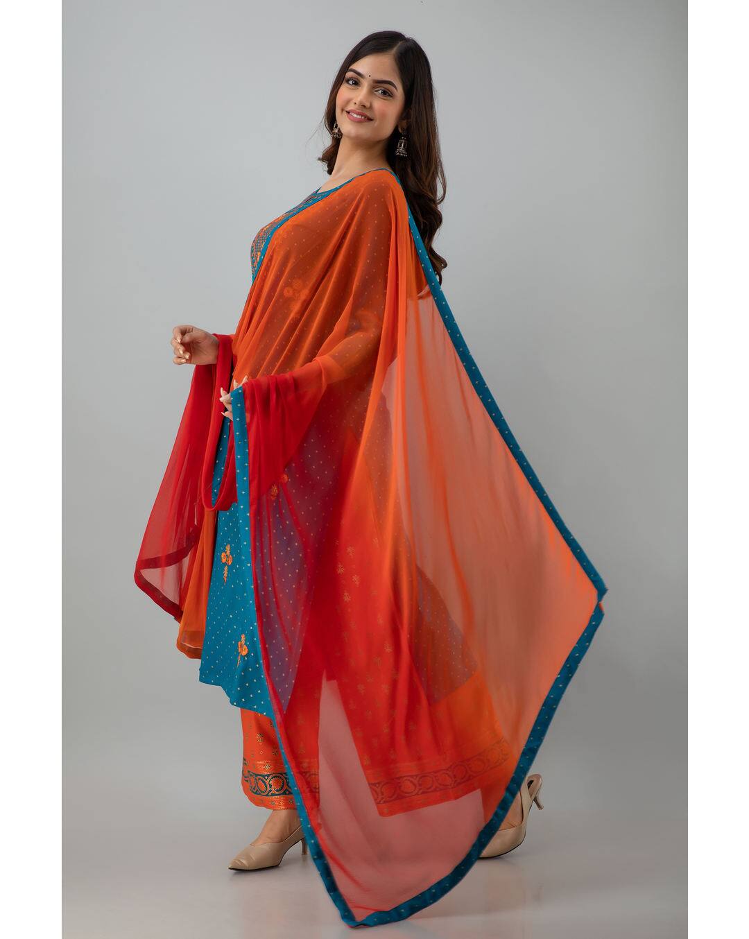 Rayon Embroidered  Palazzo SuitSet view 4