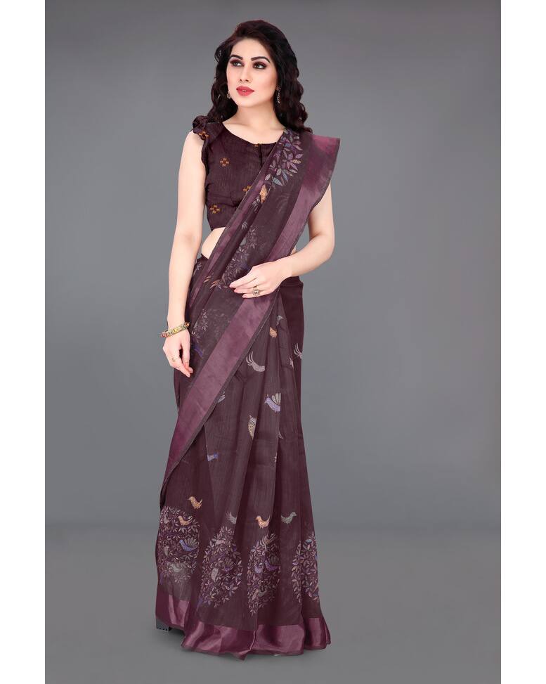Cotton Printed Regular Saree view 14