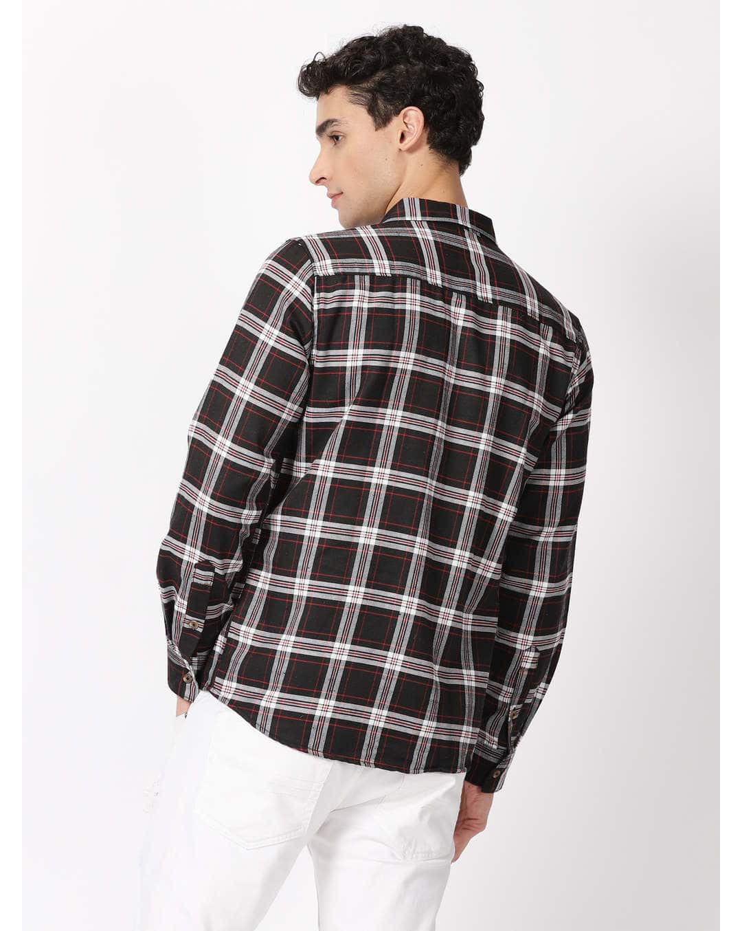 Polyester Checks Casual Shirts view 2
