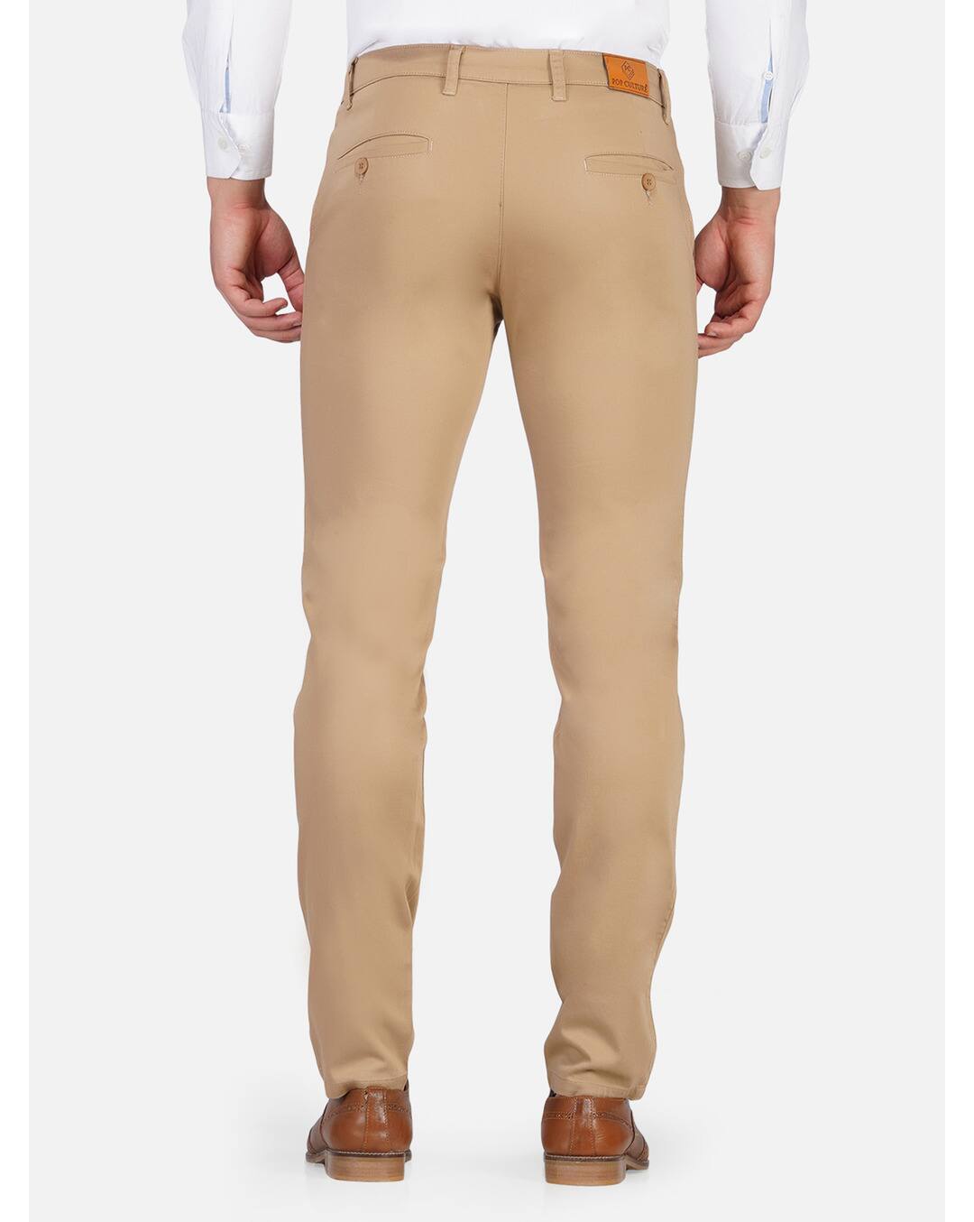 Cotton Solid Chinos view 4