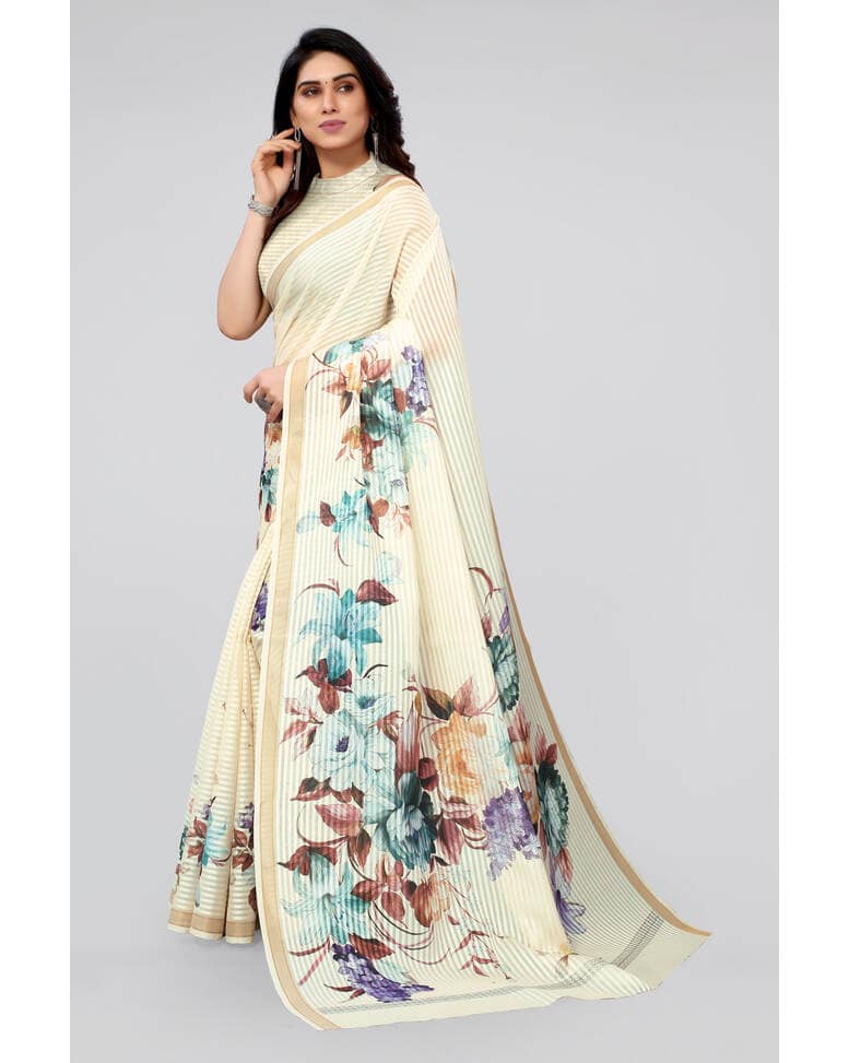 Cotton All over print Regular Saree view 8