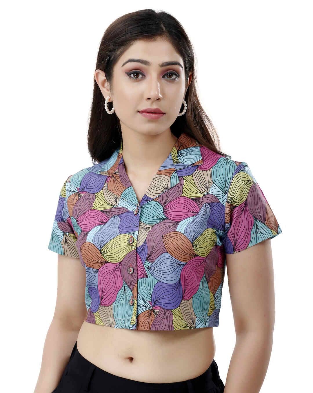 Rayon Floral Crop Top view 5