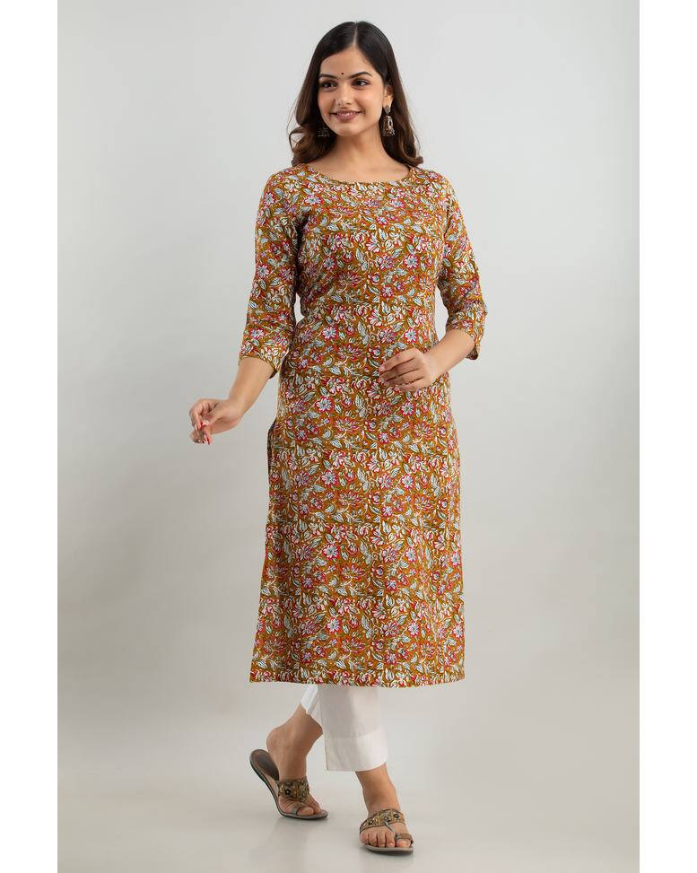 Rayon Printed Straight Kurta view 23
