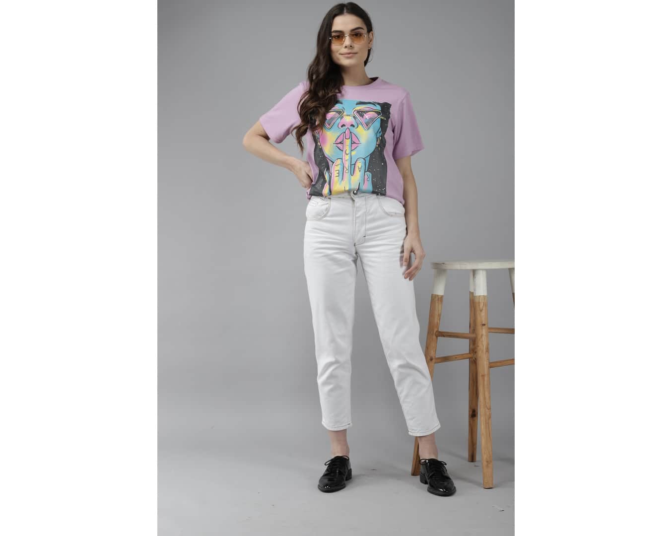 Cotton Printed Round Neck T-shirt view 13