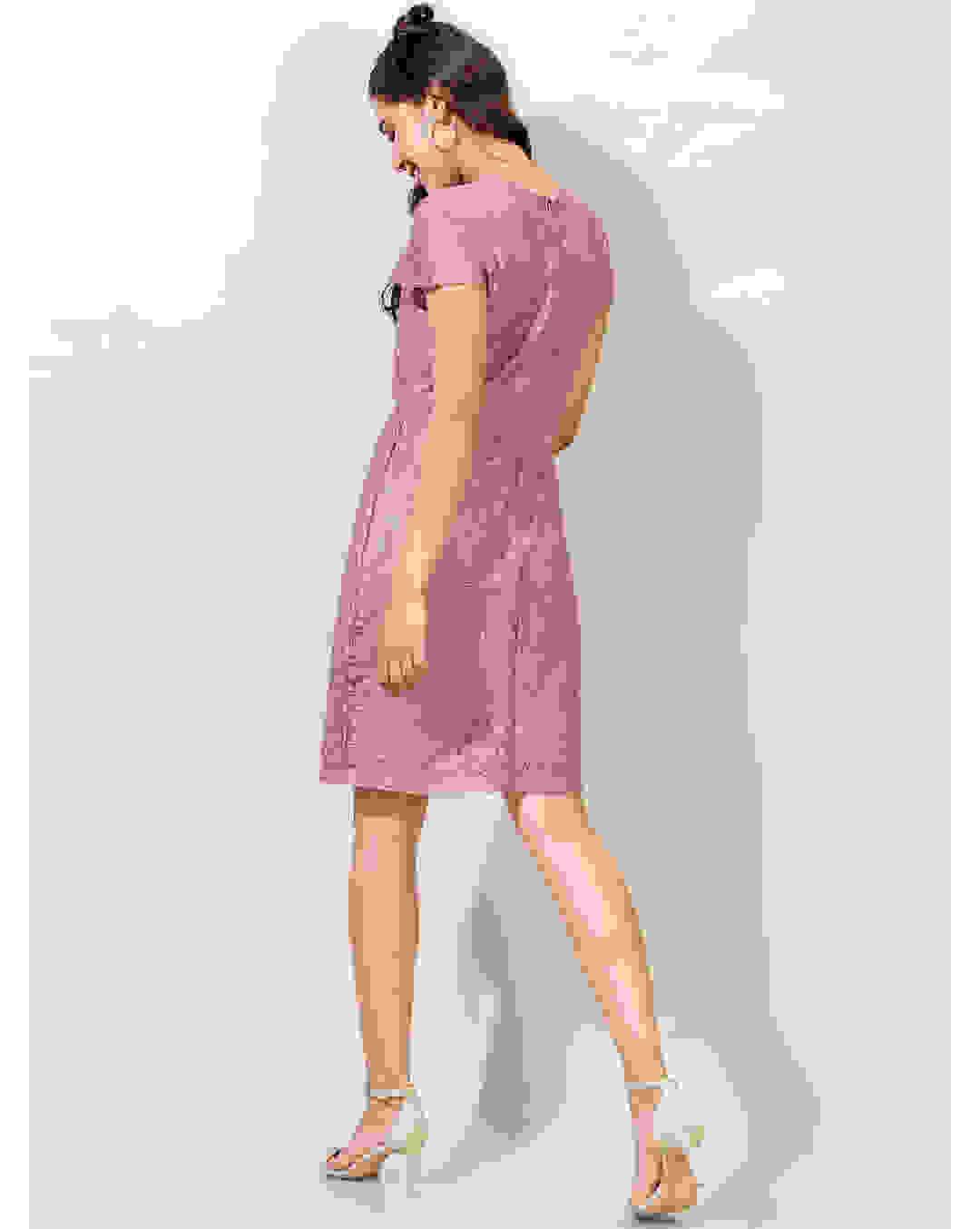 Polyester Floral A-line Dress view 2