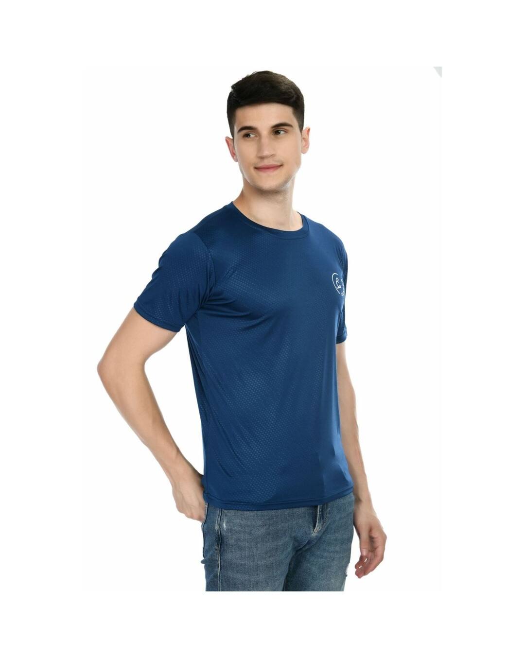 Polyester Solid Regular Fit Round Tshirts view 6