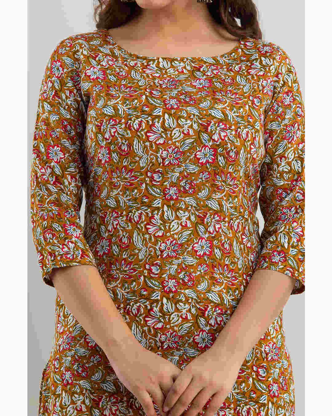 Rayon Printed Straight Kurta view 7