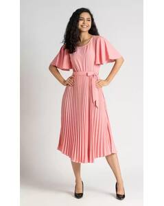 Crepe Solid Fit and Flare Dress view 3