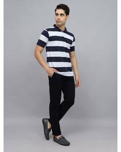 Blended Stripes Slim Fit Polo Tshirts view 12