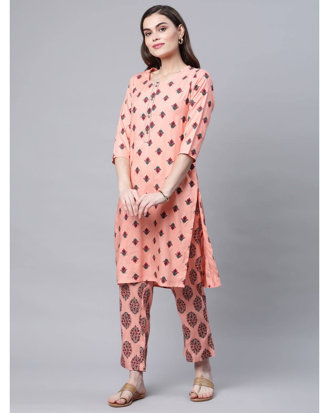 Rayon Printed Ethnic Pants  SuitSet view 13