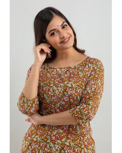 Rayon Printed Straight Kurta view 15