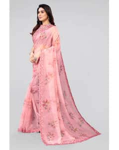 Organza Digital Print Regular Saree view 9
