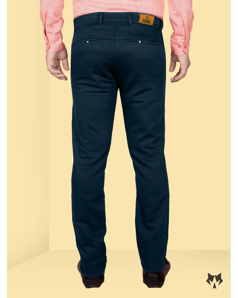 Cotton Solid Casual Trousers view 5