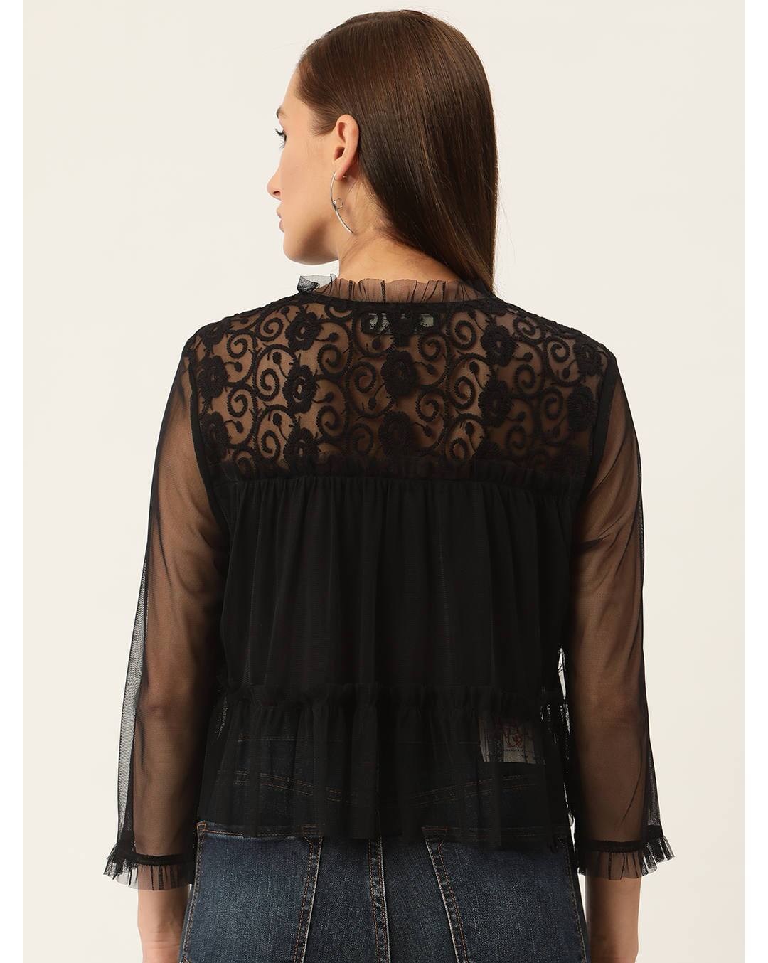 Polyester Floral Top view 2