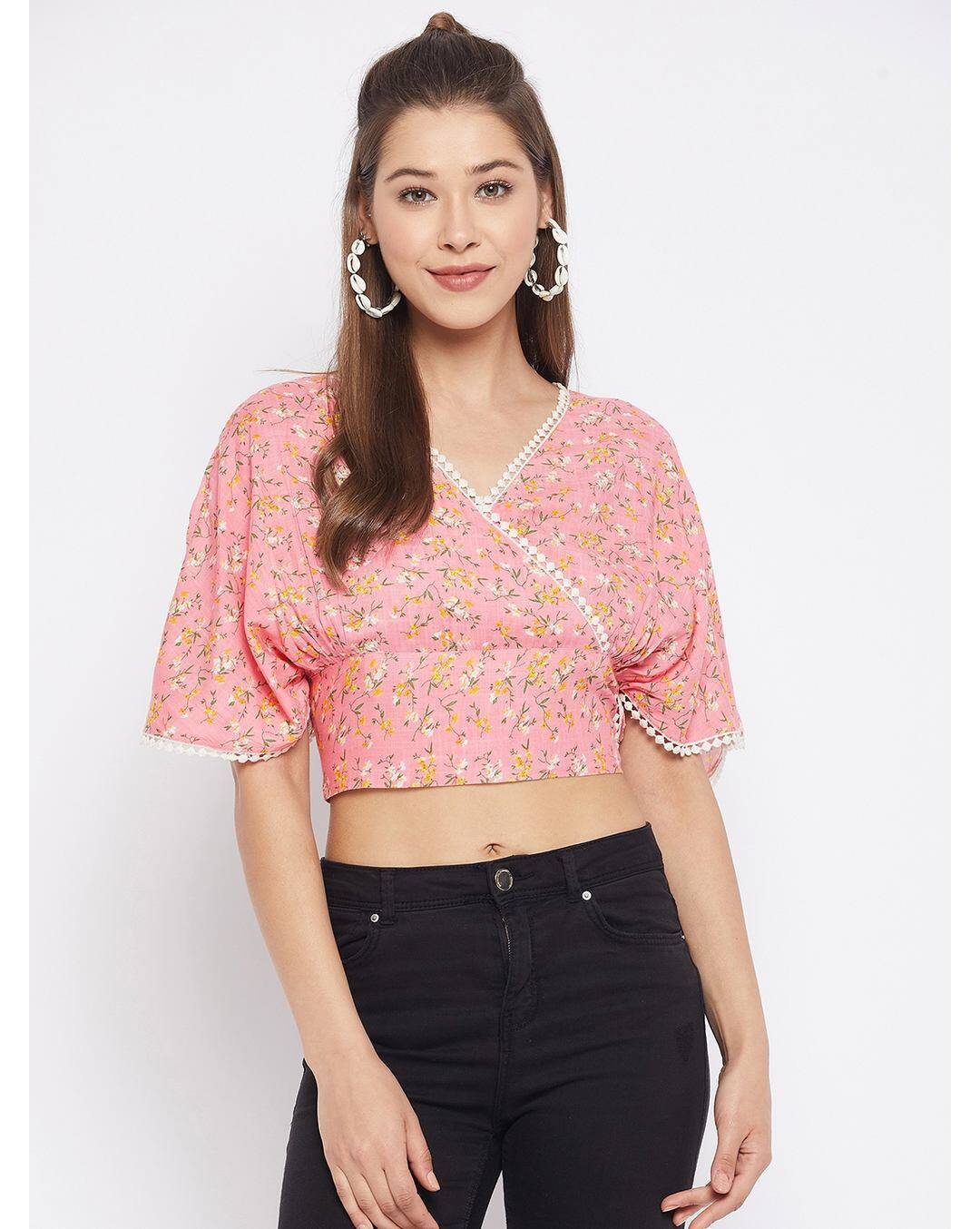 Rayon Printed Crop Top