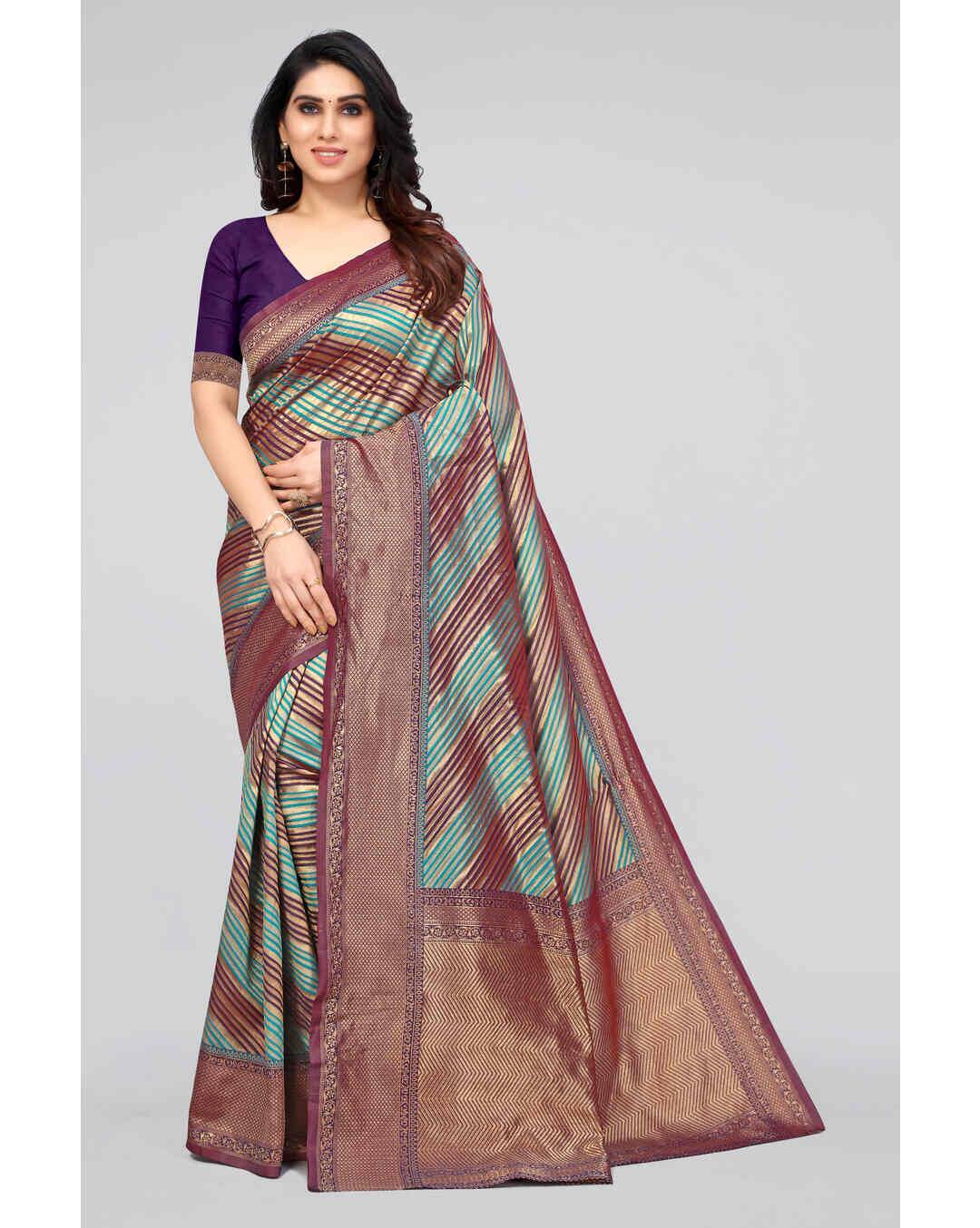Banarasi All over print Regular Saree