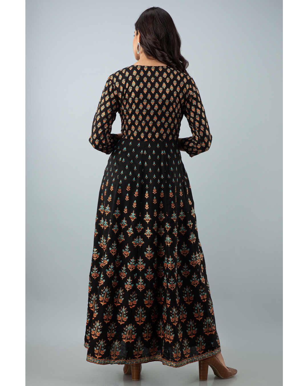 Rayon Printed Anarkali Kurta view 4