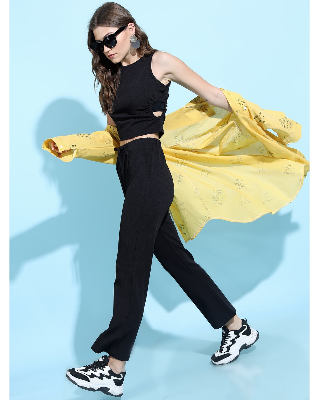 Blended Solid Crop Top view 3