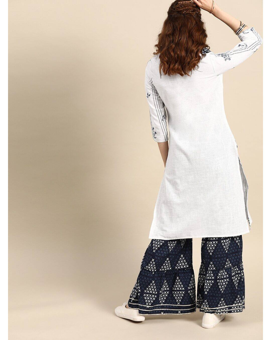 Pure Cotton Embroidered Sharara SuitSet view 2