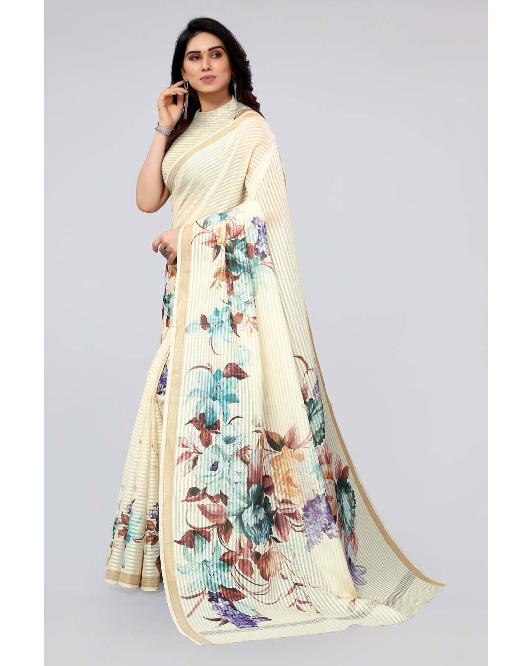 Cotton All over print Regular Saree view 7