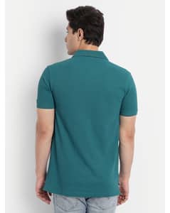 Cotton Solid Regular Fit Polo  Neck T-shirt view 9