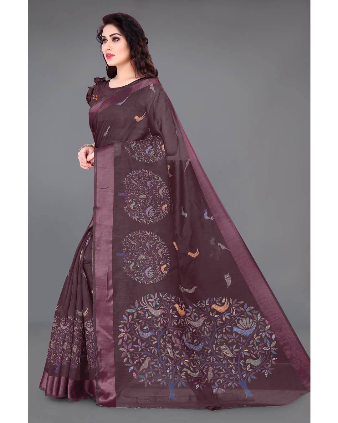 Cotton Printed Regular Saree view 7