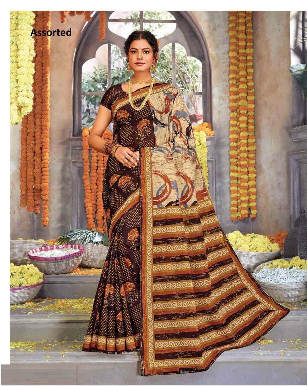 Cotton Printed Regular Saree