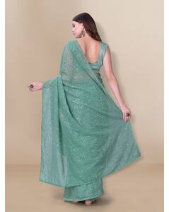 Georgette Embellished Regular Saree view 9