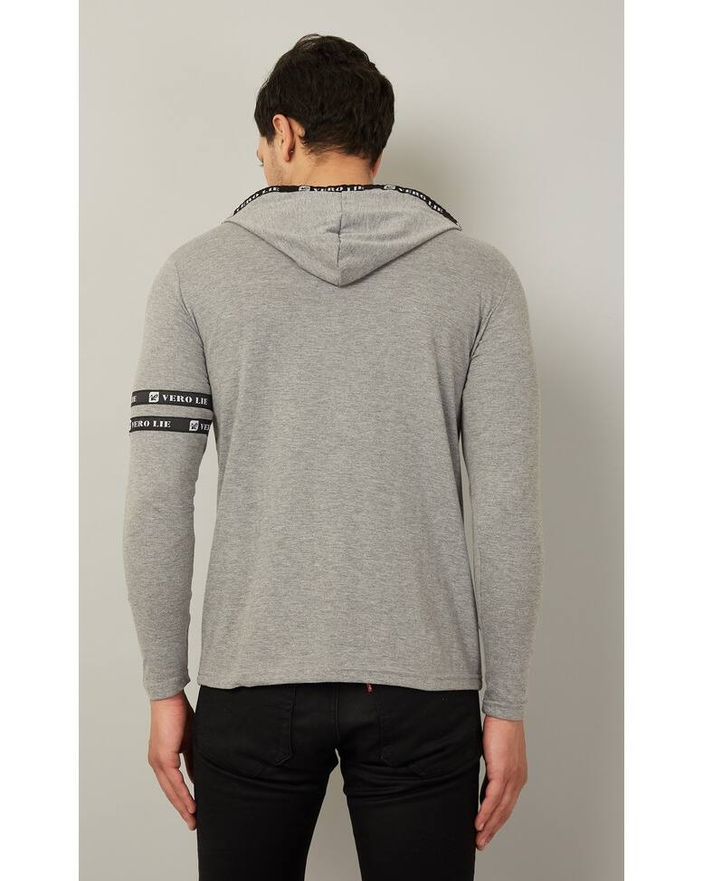 Cotton Solid Slim Fit Hooded Tshirts view 15