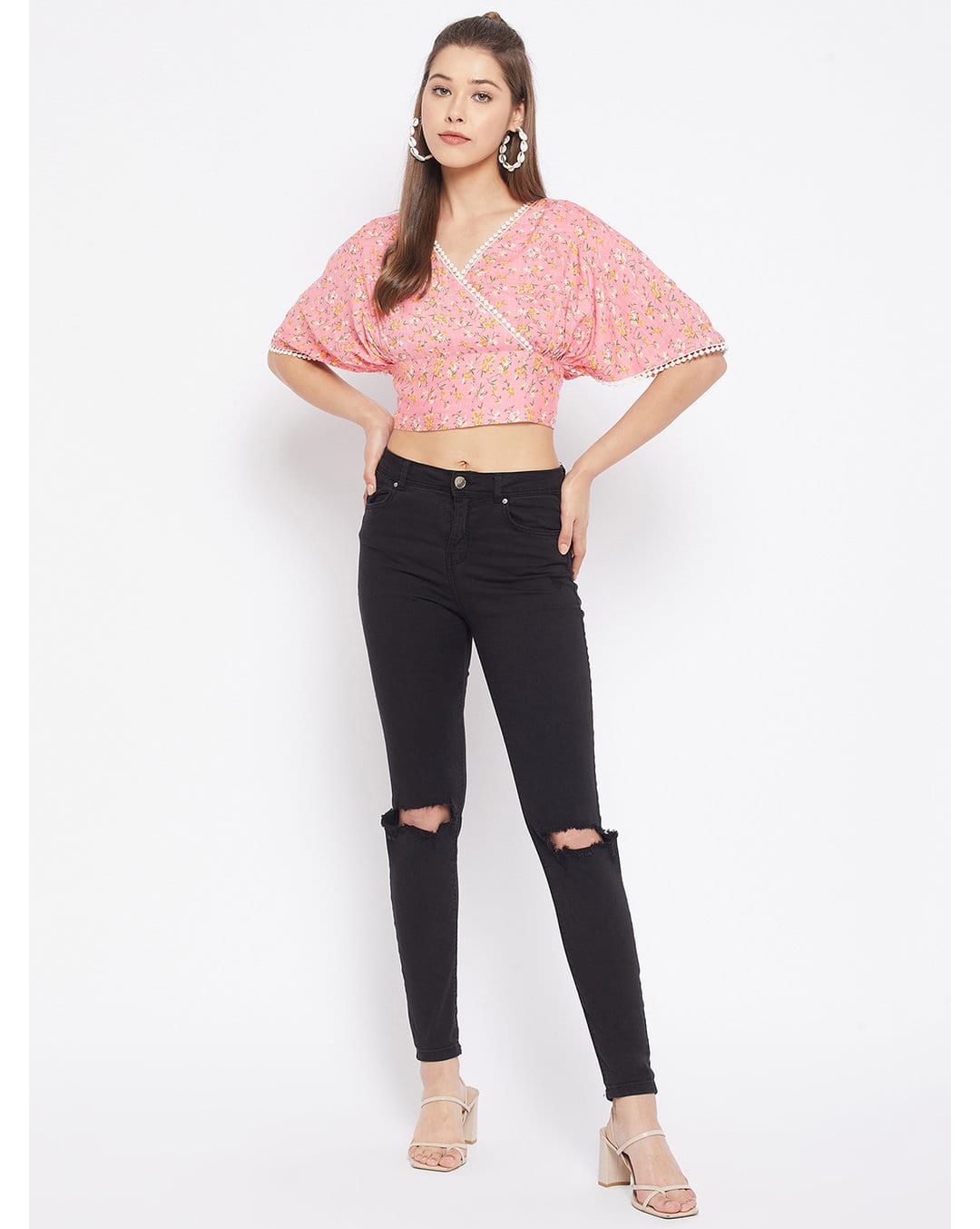 Rayon Printed Crop Top view 7