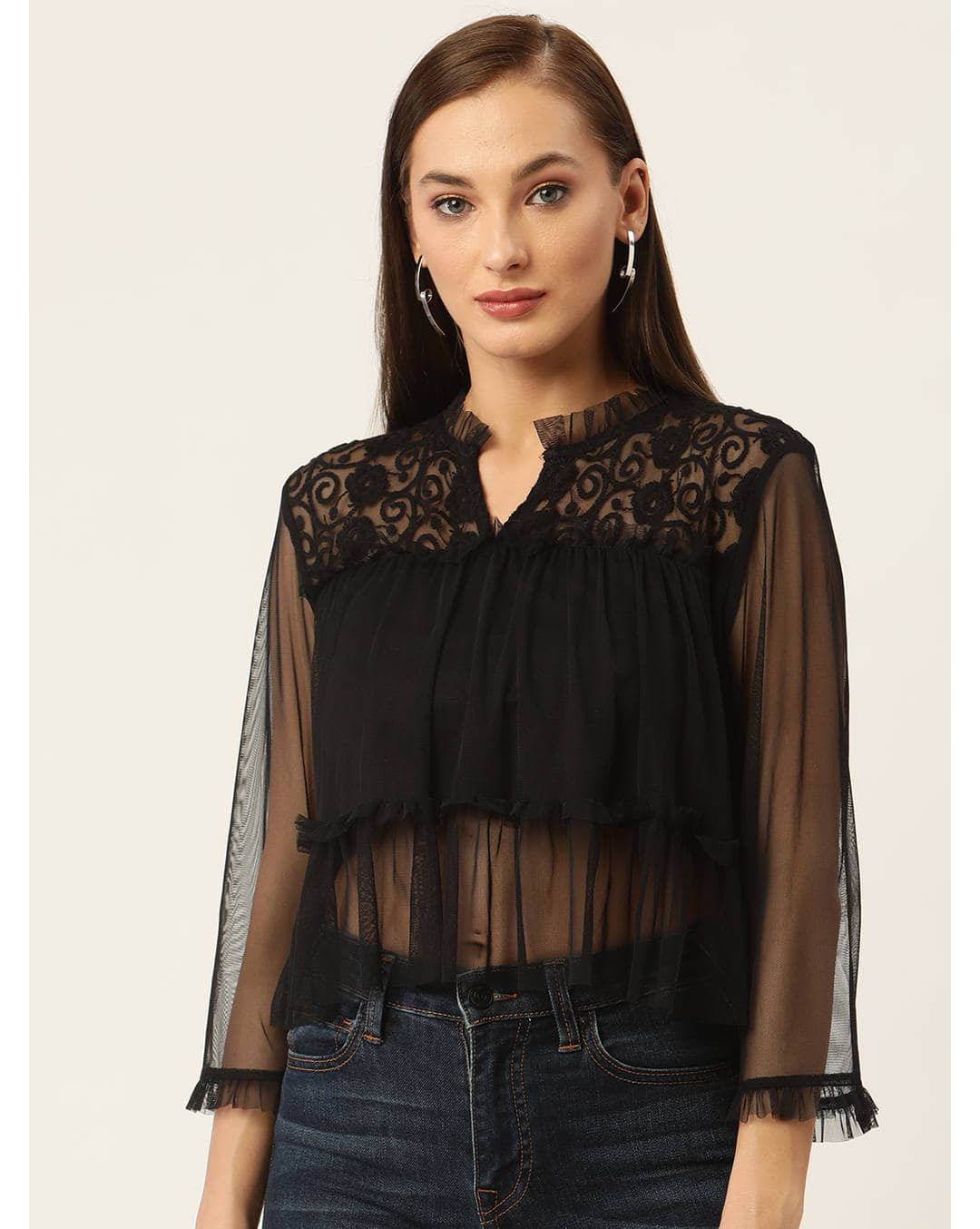 Polyester Floral Top