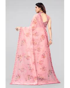 Organza Digital Print Regular Saree view 12