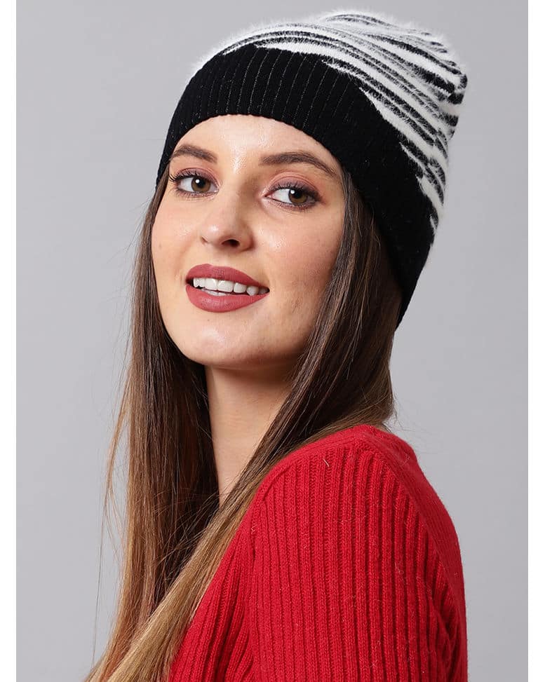 Acrylic Stripes Woolen Caps