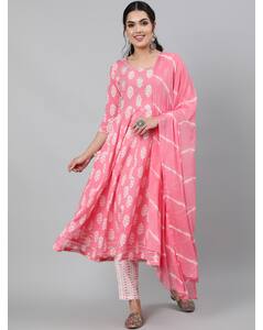 Cotton Printed Ethnic Pants SuitSet view 3