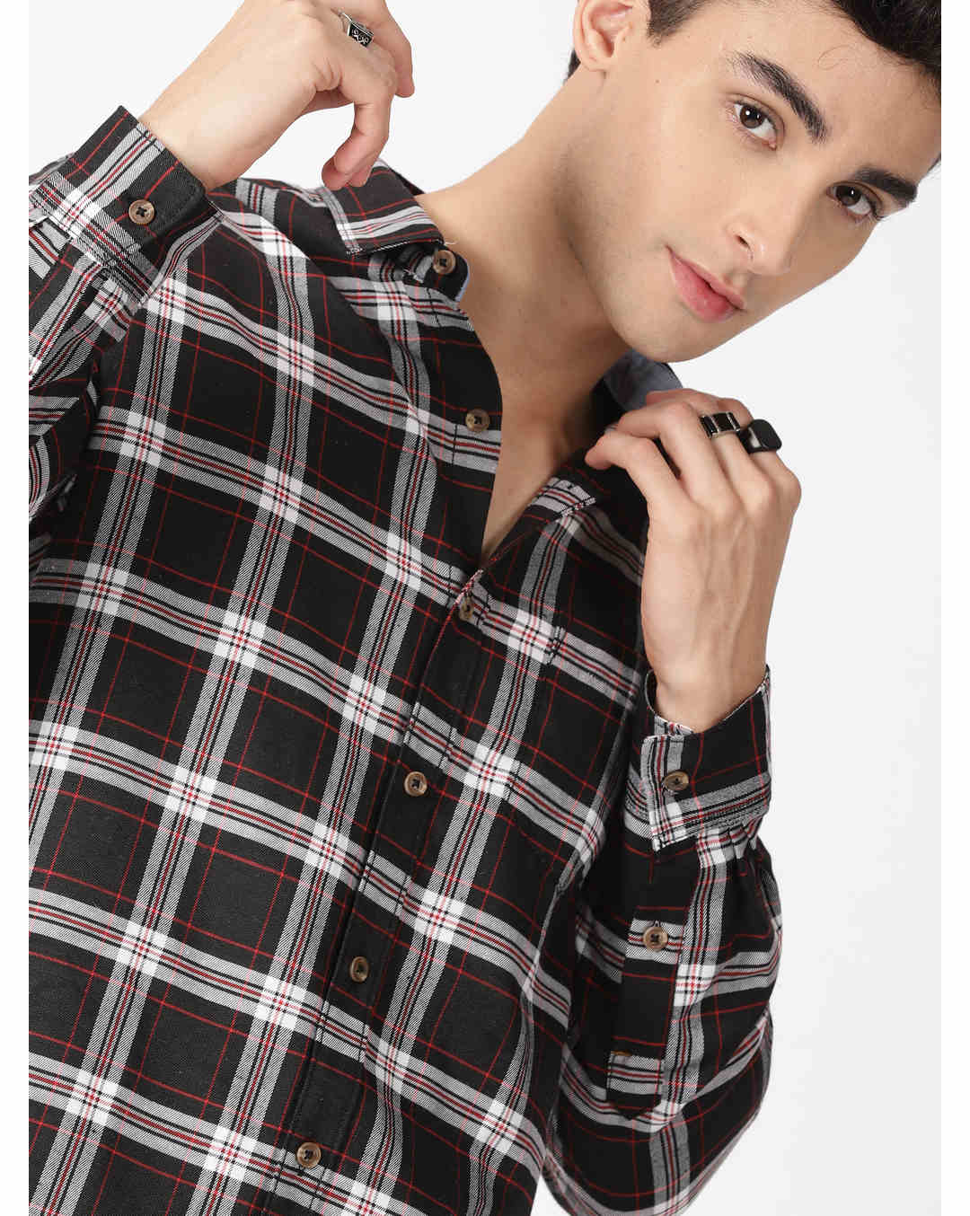 Polyester Checks Casual Shirts view 6