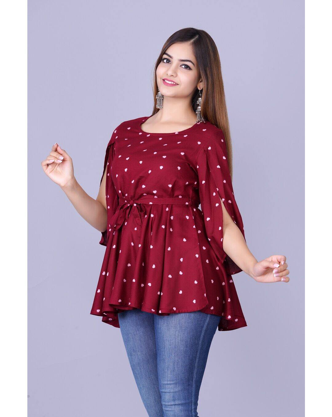 Rayon Printed Top view 4