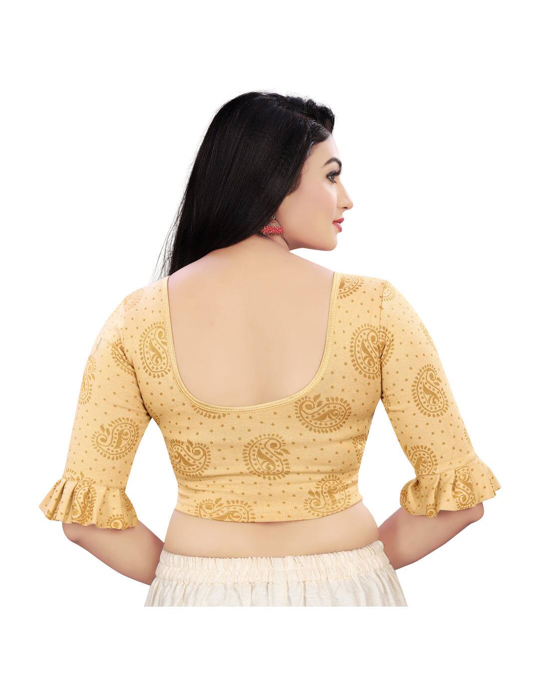 Jacquard Printed Slip-on Blouse view 4