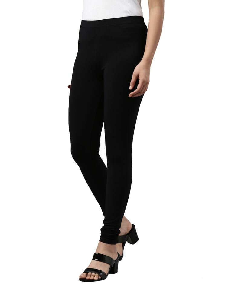 Blended Solid Chudidhar Leggings view 5