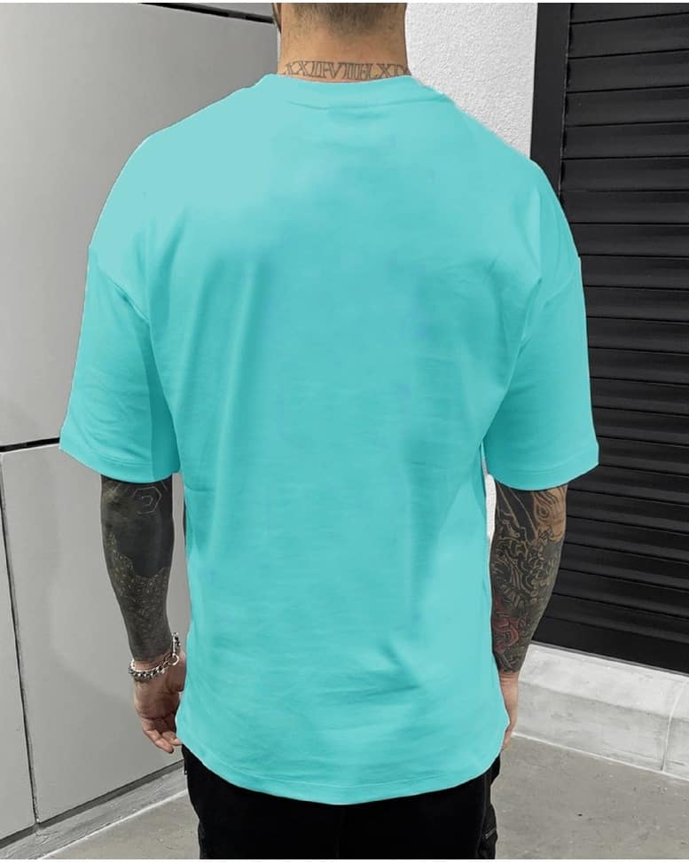 Polyester Cotton Printed Slim Fit Round Tshirts view 5
