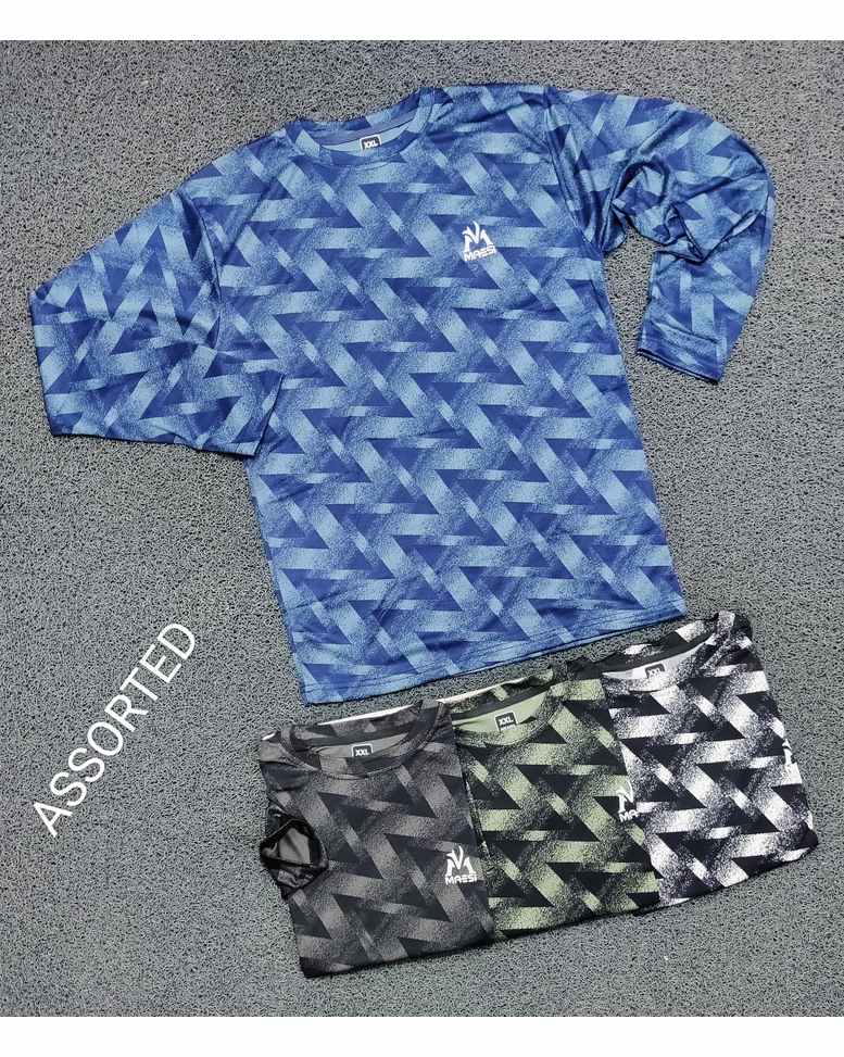 Polyester Colour-block Regular Fit Round Tshirts