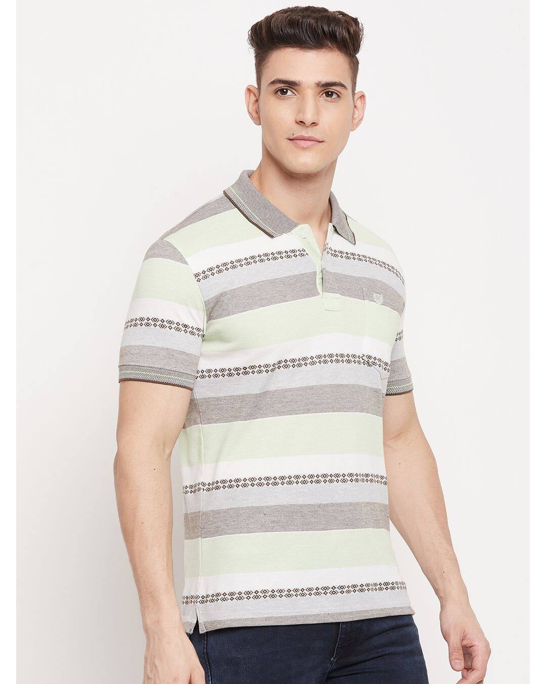 Blended Stripes Regular Fit Polo tshirt view 4