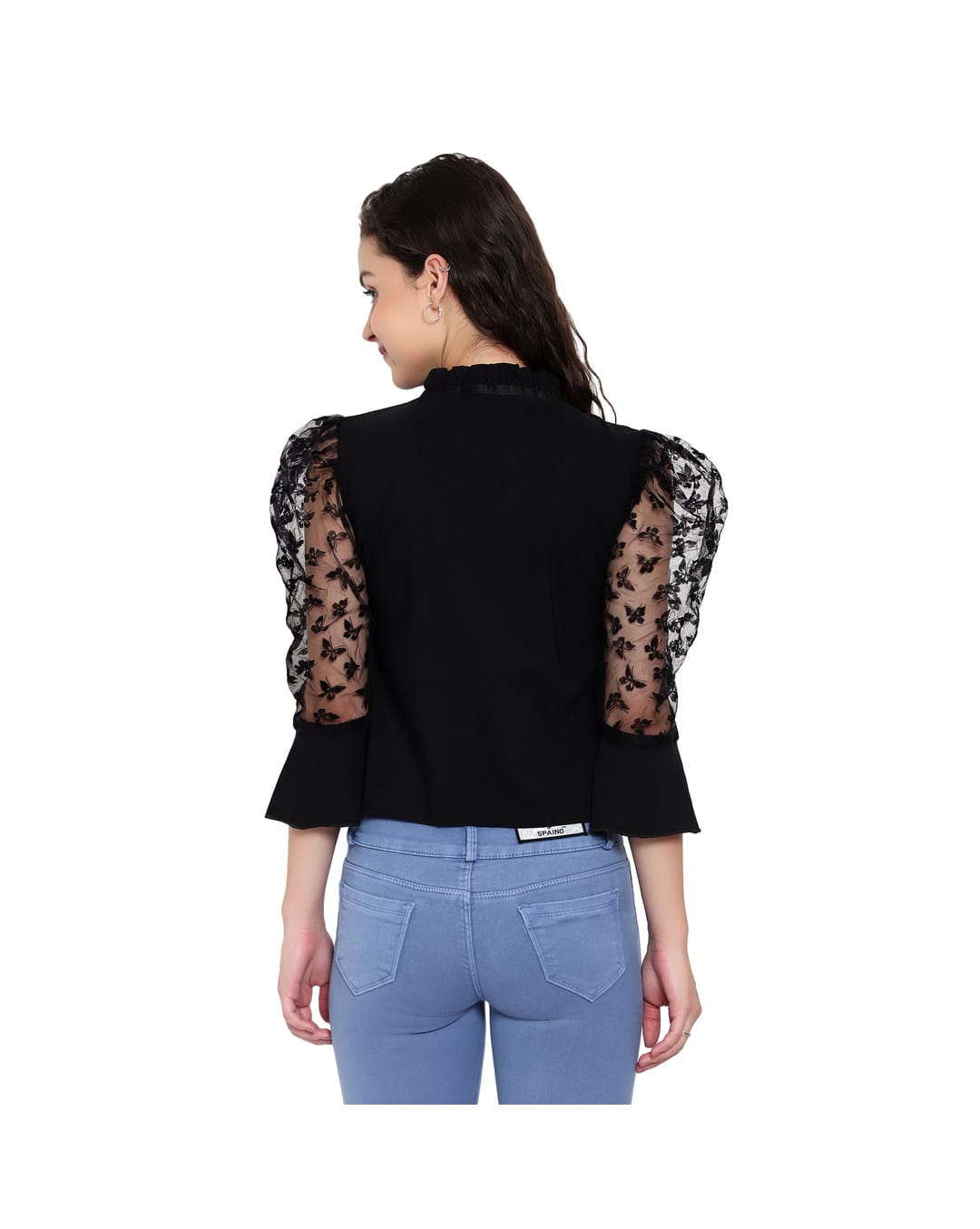 Crepe Lace Top view 2