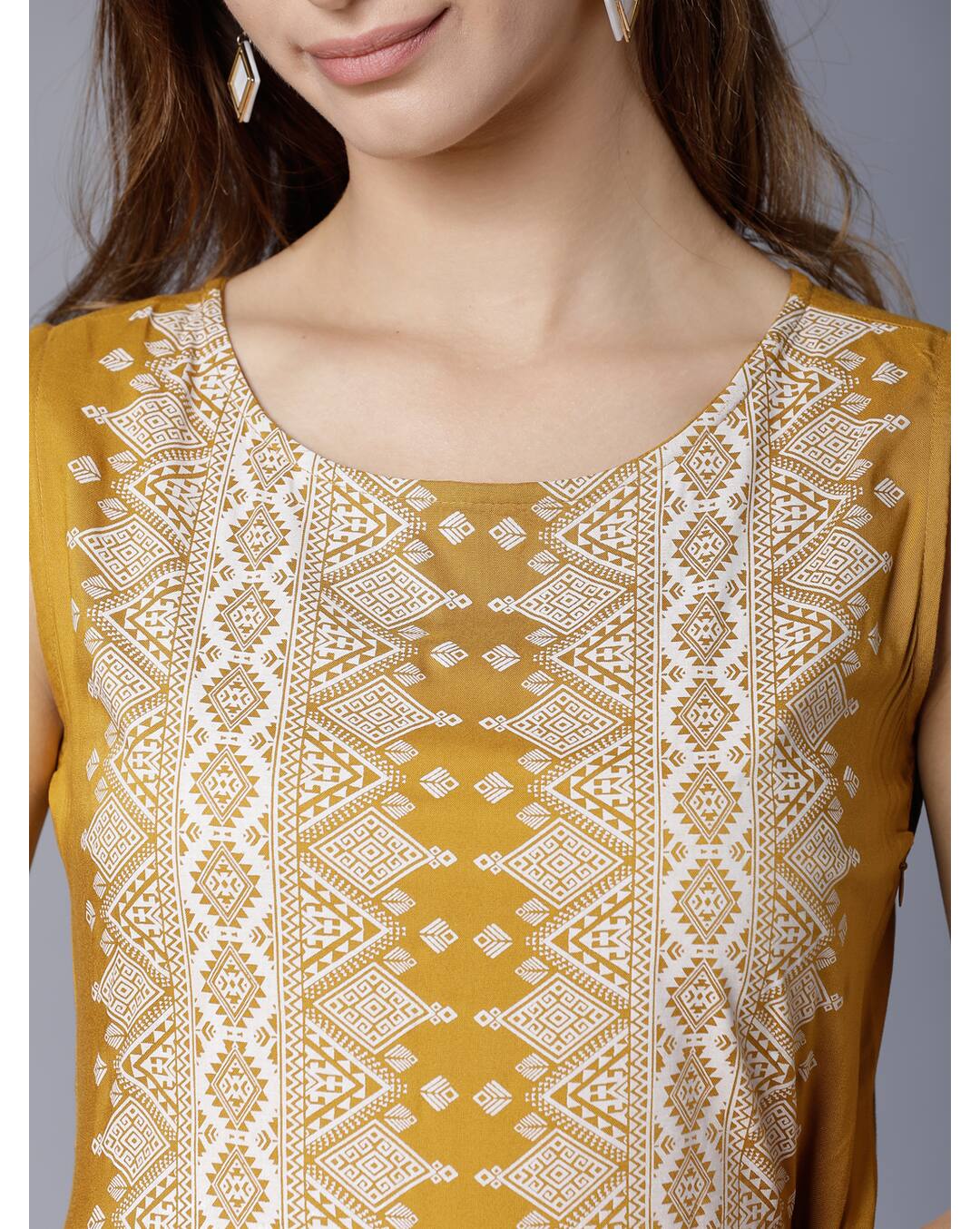 Rayon Printed Flared Kurta view 5