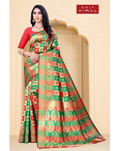 Art Silk Textured Regular Saree view 3