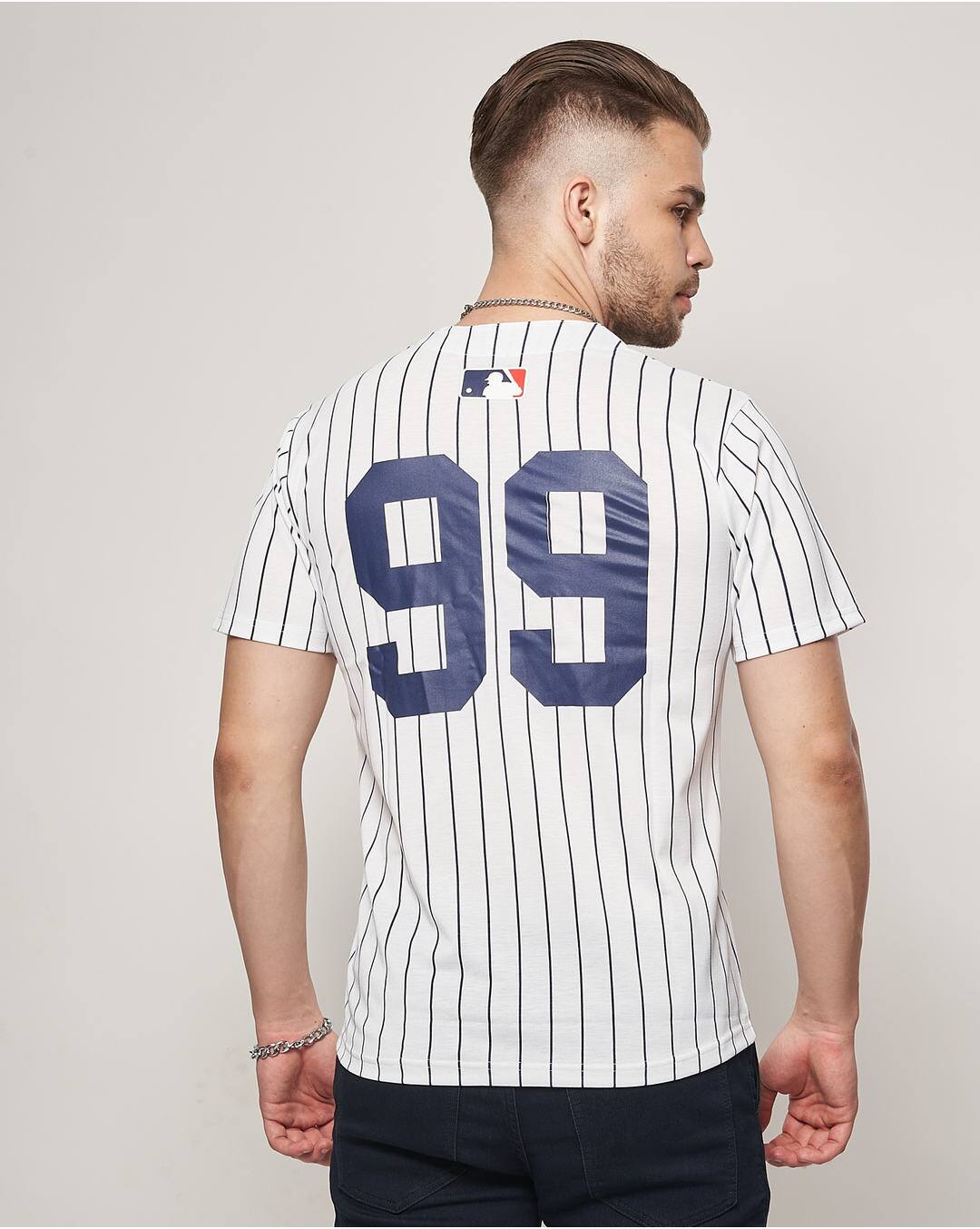 Polyester Cotton Stripes Slim Fit Henley Tshirts view 2