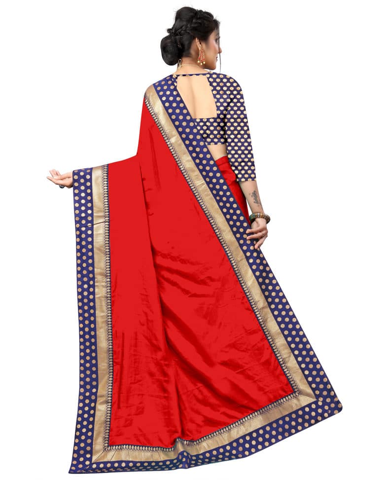 Sana Silk Solid Regular Saree view 5