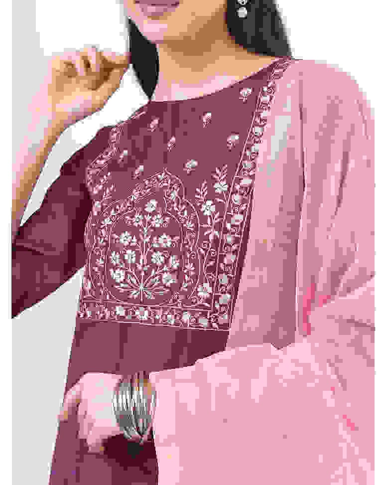 Polyester Embroidered Ethnic Pants SuitSet view 8