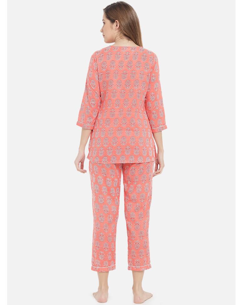 Cotton Floral Pyjamas Set view 5