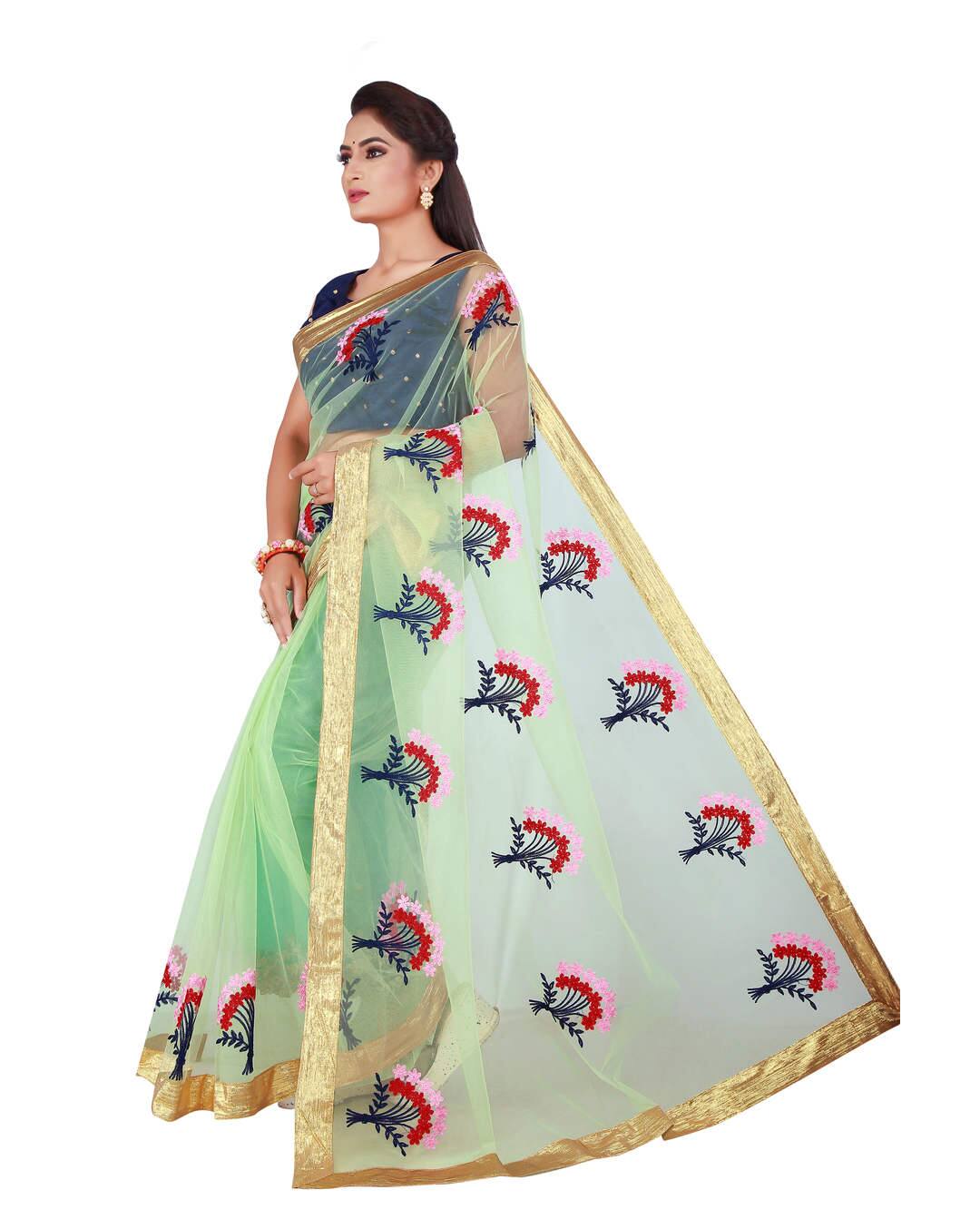 Silk Embroidered Regular Saree view 3