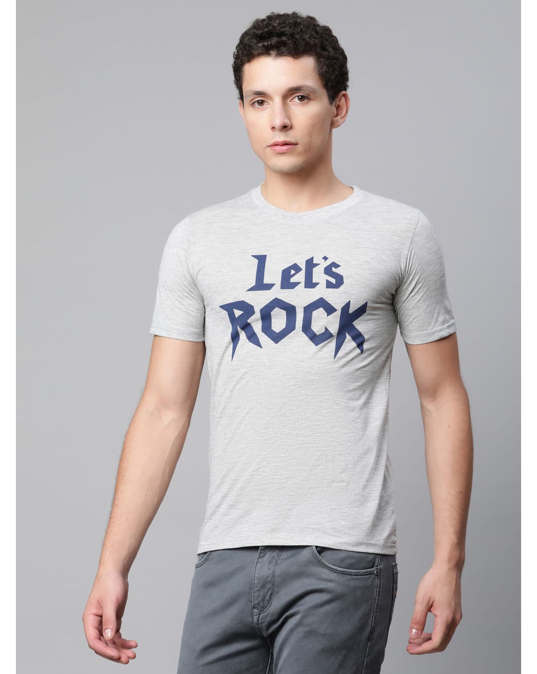 Polyester Printed Slim Fit Round tshirt view 2